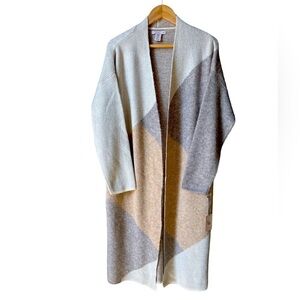 Sincerely Jules Color Block Long Open Cardigan Sweater SZ 1X